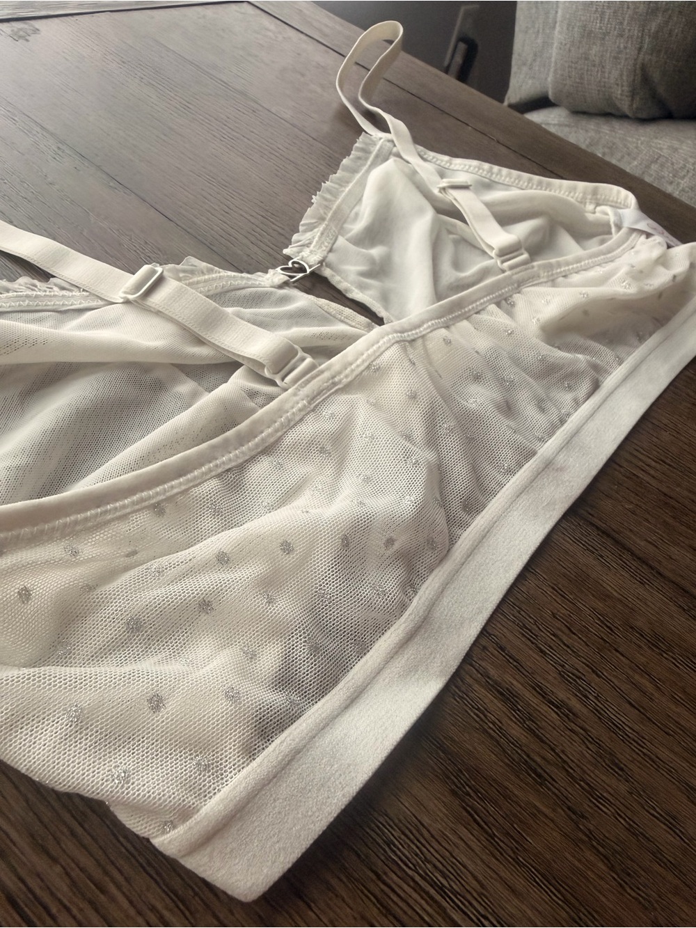 Colsie Sheer Dot Mesh Bralette - Picture 8 of 8